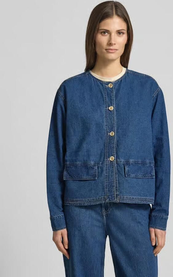 Christian Berg Woman regular fit linnenjack in denimlook - Foto 4
