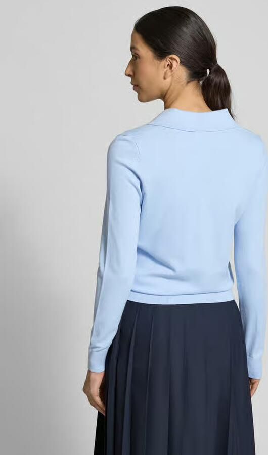Christian Berg Woman Regular fit shirt met lange mouwen van viscosemix met polokraag - Foto 4