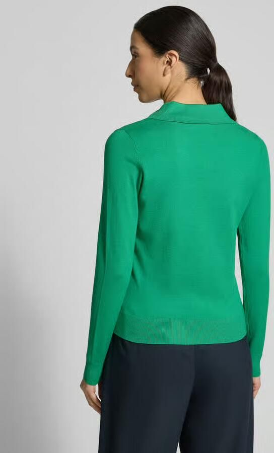 Christian Berg Woman Regular fit shirt met lange mouwen van viscosemix met polokraag