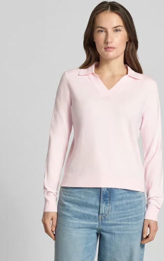 Christian Berg Woman Regular fit shirt met lange mouwen van viscosemix met polokraag - Foto 3