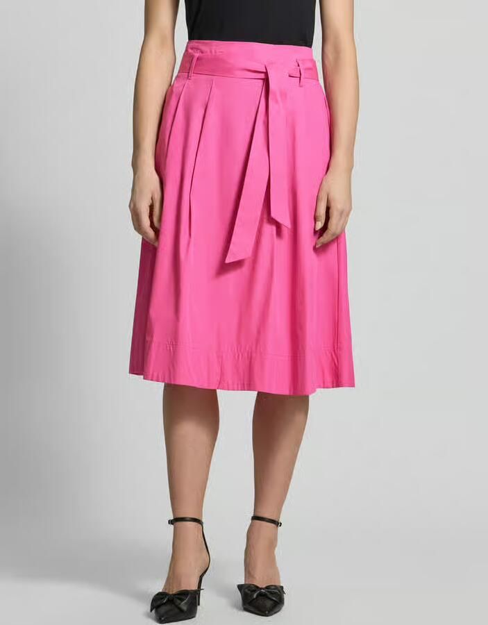 Christian Berg Woman regular fit midirok in plissélook - Foto 3