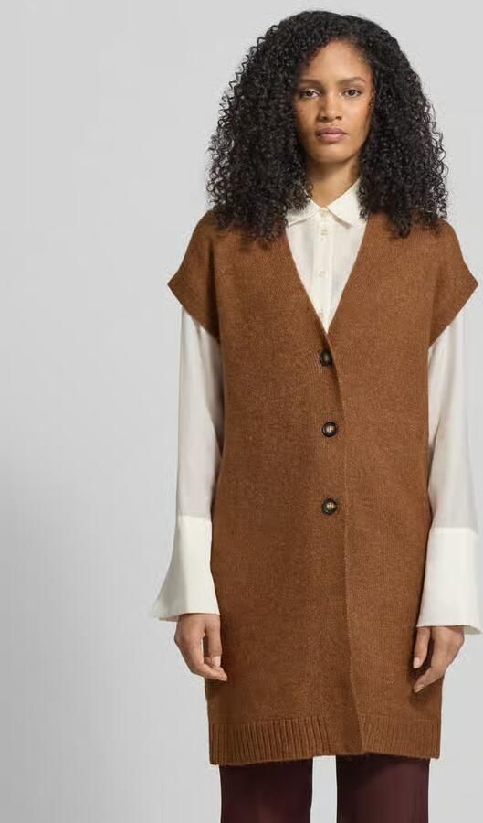 Christian Berg Woman Regular fit mouwloos vest met wol en V-hals - Foto 2