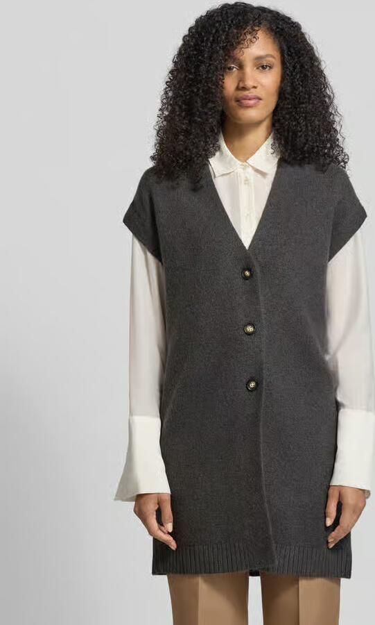 Christian Berg Woman Regular fit mouwloos vest met wol en V-hals - Foto 2
