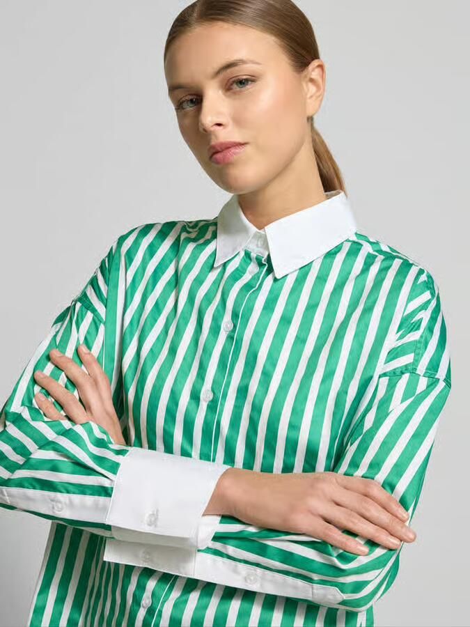 Christian Berg Woman Regular fit overhemdblouse met afgeronde zoom