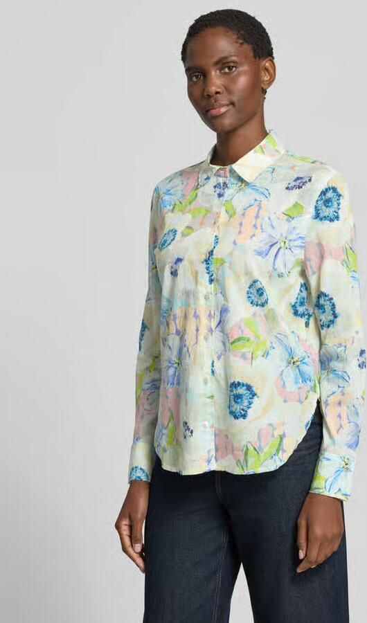 Christian Berg Woman regular fit overhemdblouse met all-over bloemenmotief - Foto 3