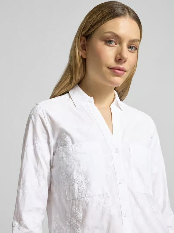 Christian Berg Woman Regular fit overhemdblouse met florale all-over stitching - Foto 2