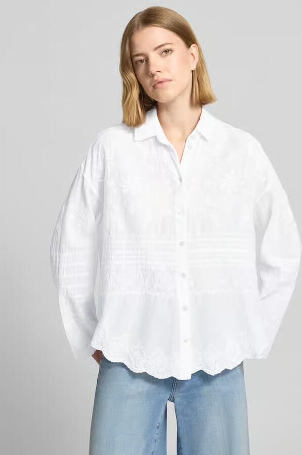 Christian Berg Woman regular fit overhemdblouse met florale all-over stitching - Foto 2