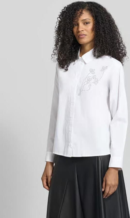 Christian Berg Woman Regular fit overhemdblouse met siersteentjes - Foto 2