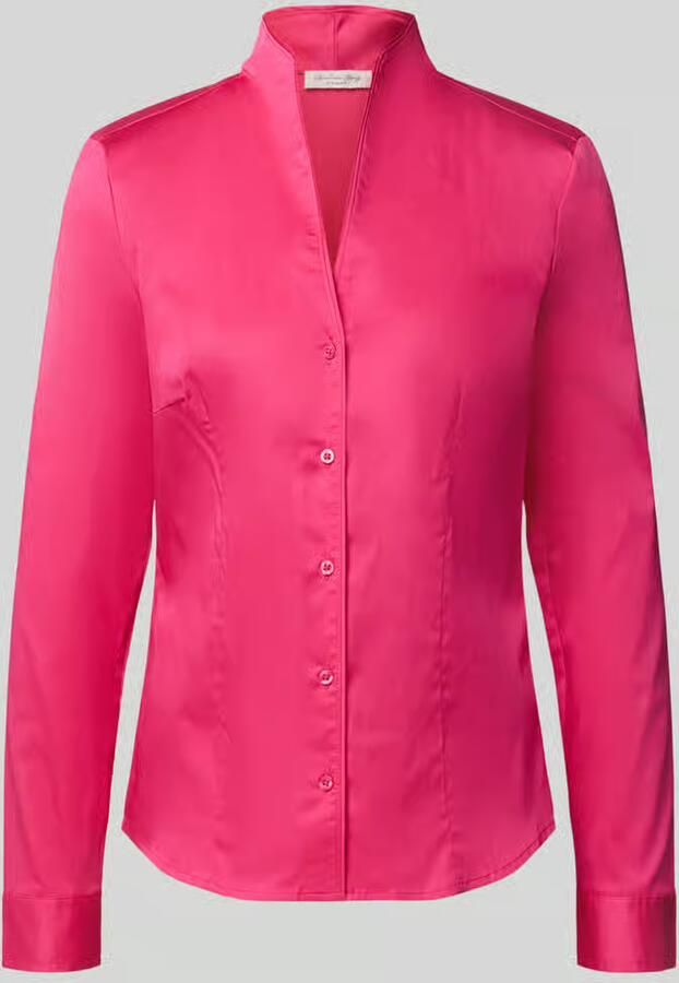 Christian Berg Woman Regular fit overhemdblouse van katoenmix