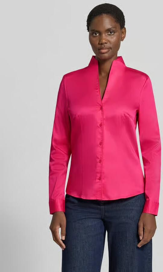 Christian Berg Woman Regular fit overhemdblouse van katoenmix - Foto 2