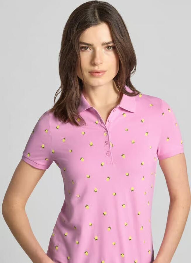 Christian Berg Woman Regular fit Poloshirt met polokraag en knoopsluiting