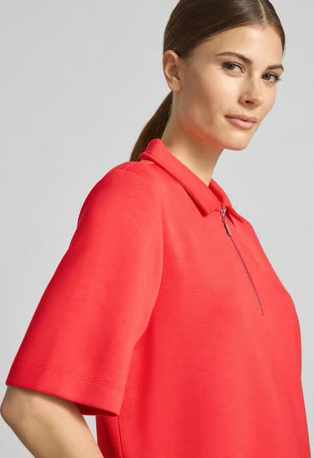 Christian Berg Woman regular fit poloshirt met ritssluiting