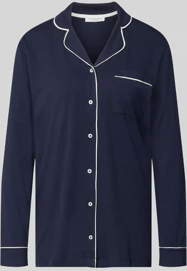 Christian Berg Woman regular fit pyjamabovendeel met borstzak