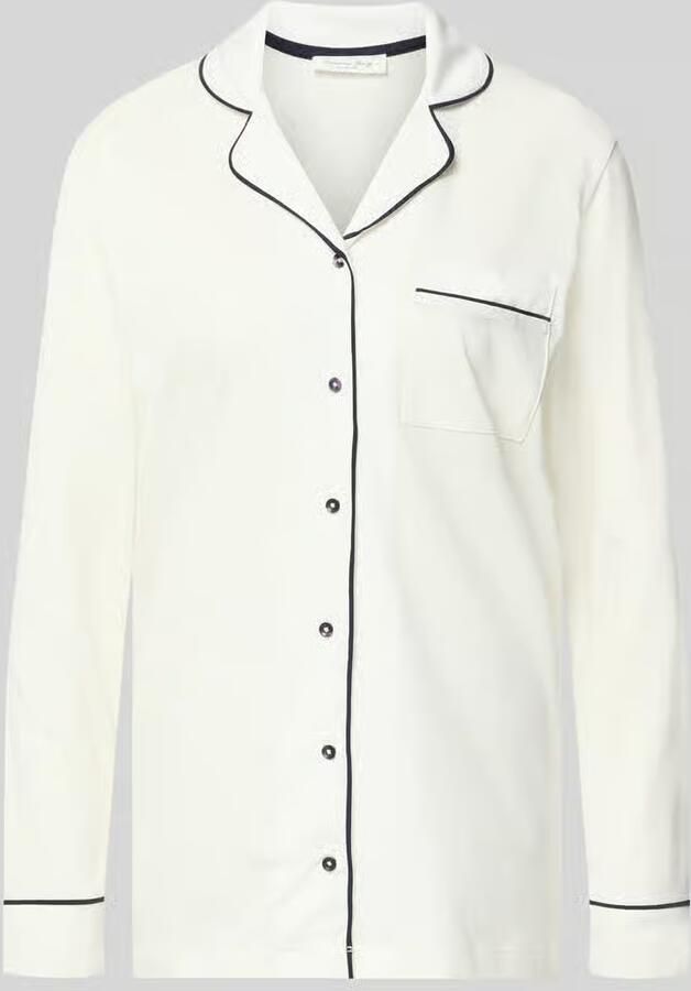 Christian Berg Woman regular fit pyjamabovendeel met borstzak