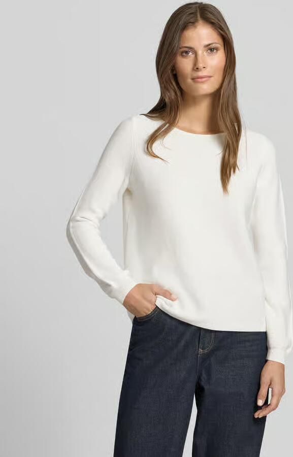 Christian Berg Woman Regular fit shirt met lange mouwen van puur katoen in gebreide look - Foto 4