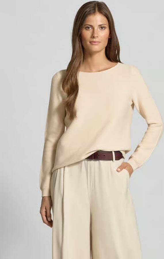 Christian Berg Woman Regular fit shirt met lange mouwen van puur katoen in gebreide look - Foto 2