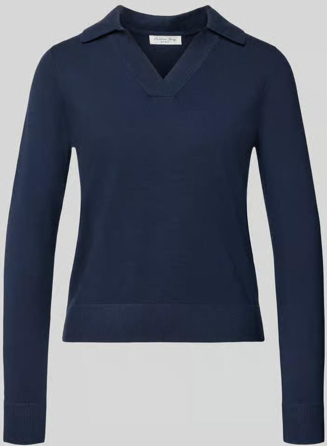 Christian Berg Woman Regular fit shirt met lange mouwen van viscosemix met polokraag - Foto 2