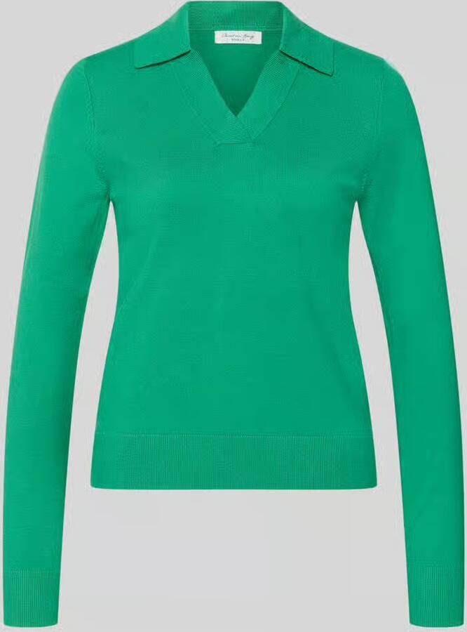 Christian Berg Woman Regular fit shirt met lange mouwen van viscosemix met polokraag - Foto 2