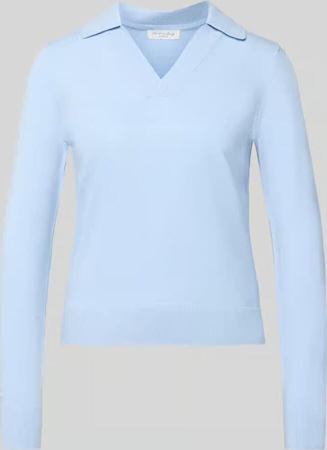 Christian Berg Woman Regular fit shirt met lange mouwen van viscosemix met polokraag - Foto 2