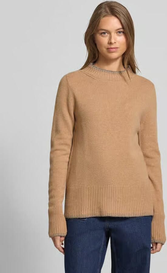 Christian Berg Woman Regular fit shirt met lange mouwen van zuivere wol in gebreide look - Foto 2