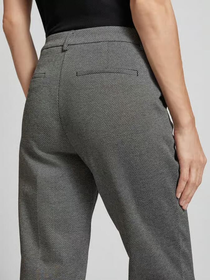 Christian Berg Woman Regular fit stoffen broek met riemlussen - Foto 4