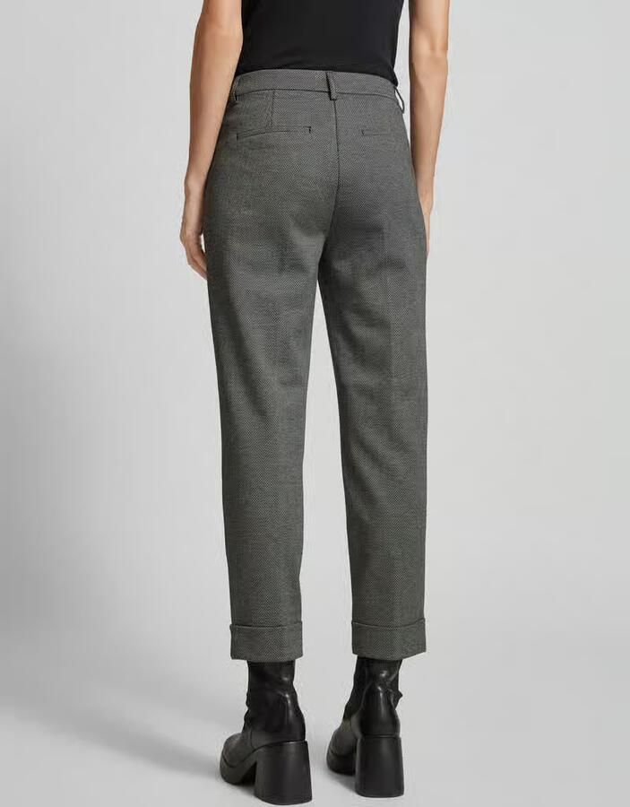 Christian Berg Woman Regular fit stoffen broek met riemlussen - Foto 2