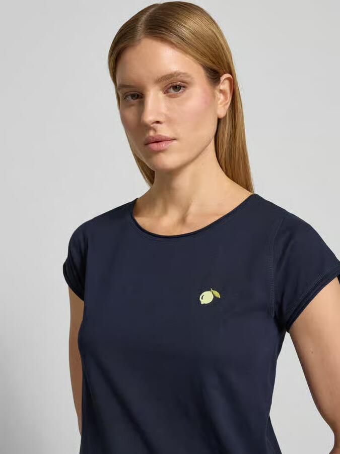Christian Berg Woman regular fit T-shirt met motiefstitching