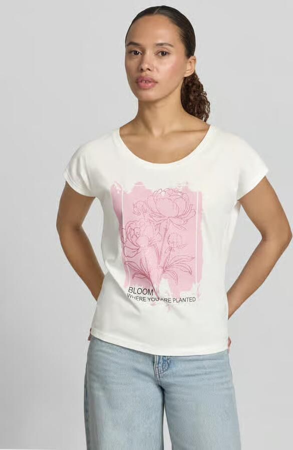 Christian Berg Woman regular fit T-shirt van viscosemix met bloemenprint - Foto 2
