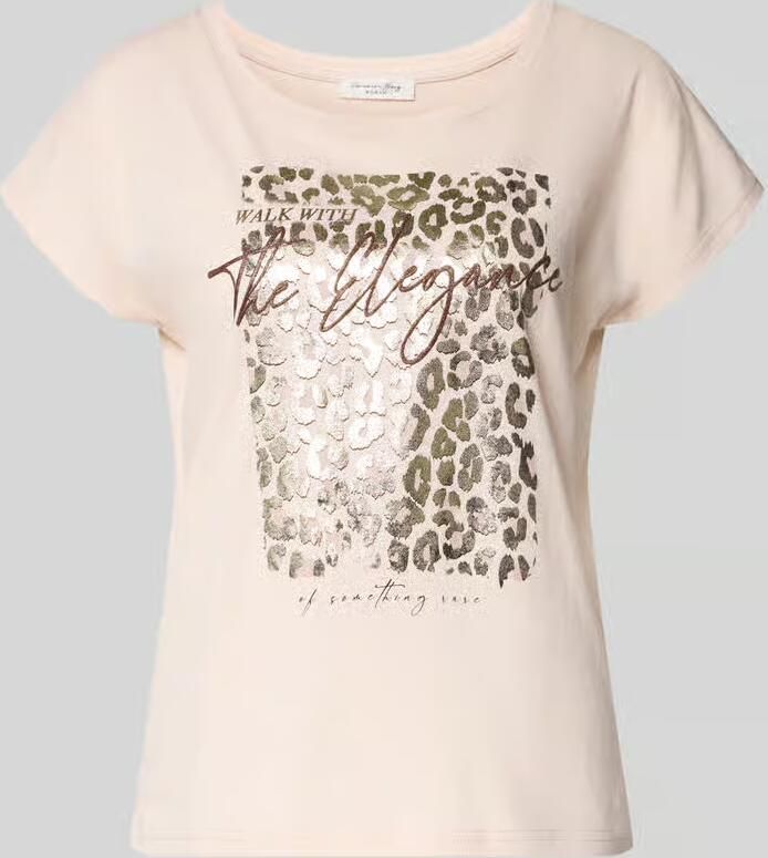Christian Berg Woman regular fit T-shirt van viscosemix met dierenprint - Foto 2