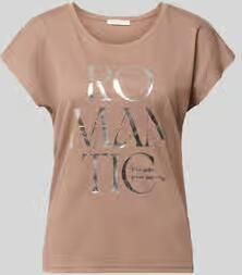 Christian Berg Woman regular fit T-shirt van viscosemix met statementprint