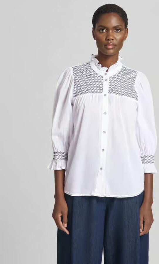 Christian Berg Woman Relaxed fit Blouse met lange mouwen van puur katoen - Foto 3