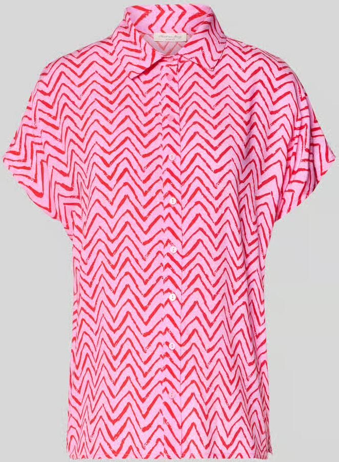 Christian Berg Woman relaxed fit blouse van viscose in all-over look - Foto 2