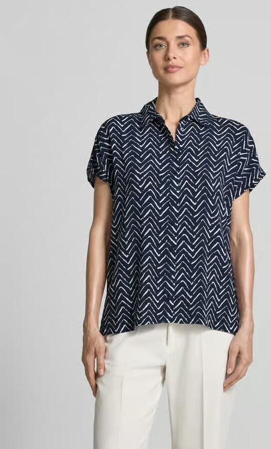 Christian Berg Woman relaxed fit blouse van viscose in all-over look - Foto 4