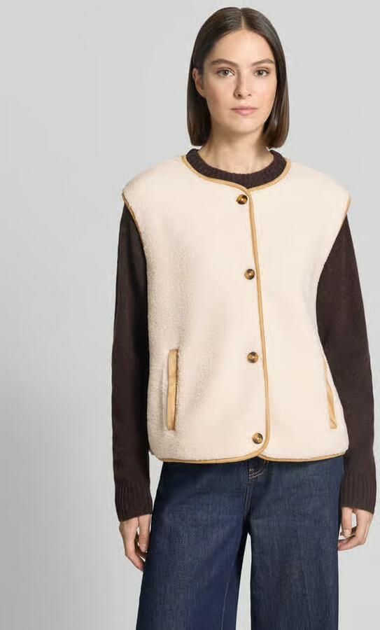 Christian Berg Woman relaxed fit bodywarmer met doorlopende knoopsluiting - Foto 2