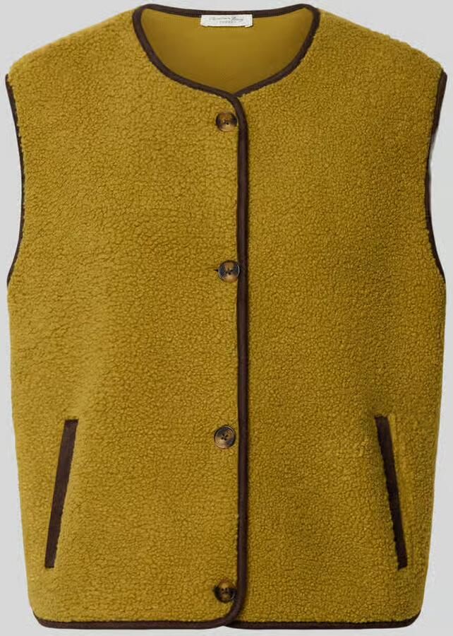 Christian Berg Woman relaxed fit bodywarmer met doorlopende knoopsluiting