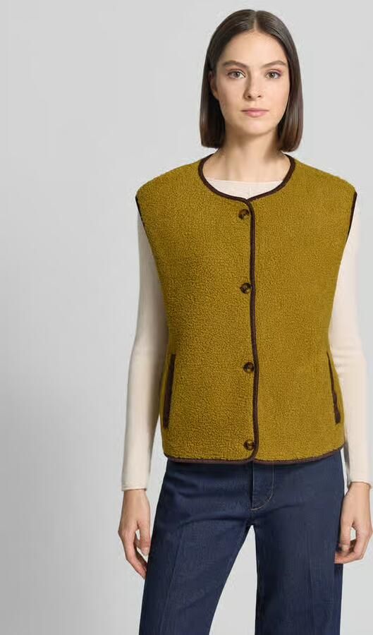 Christian Berg Woman relaxed fit bodywarmer met doorlopende knoopsluiting - Foto 3