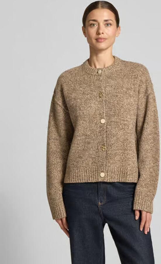 Christian Berg Woman relaxed fit gebreid jack van pure wol in tricotlook - Foto 2
