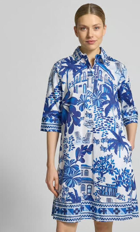 Christian Berg Woman relaxed fit klein in knielengte met all-over motiefprint - Foto 2