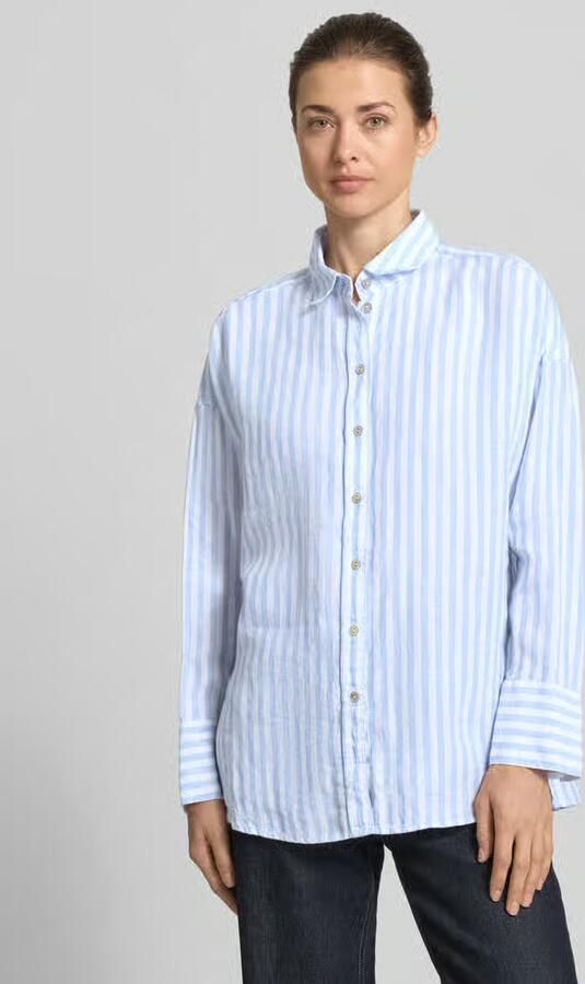 Christian Berg Woman relaxed fit linnen blouse in all-over look - Foto 4