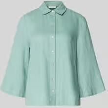 Christian Berg Woman relaxed fit linnen blouse met 3 4-mouw