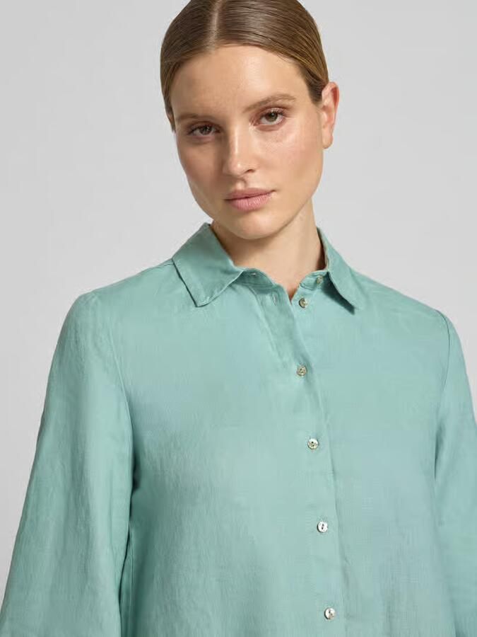 Christian Berg Woman relaxed fit linnen blouse met 3 4-mouw