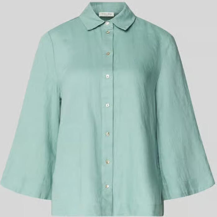 Christian Berg Woman relaxed fit linnen blouse met 3 4-mouw - Foto 2