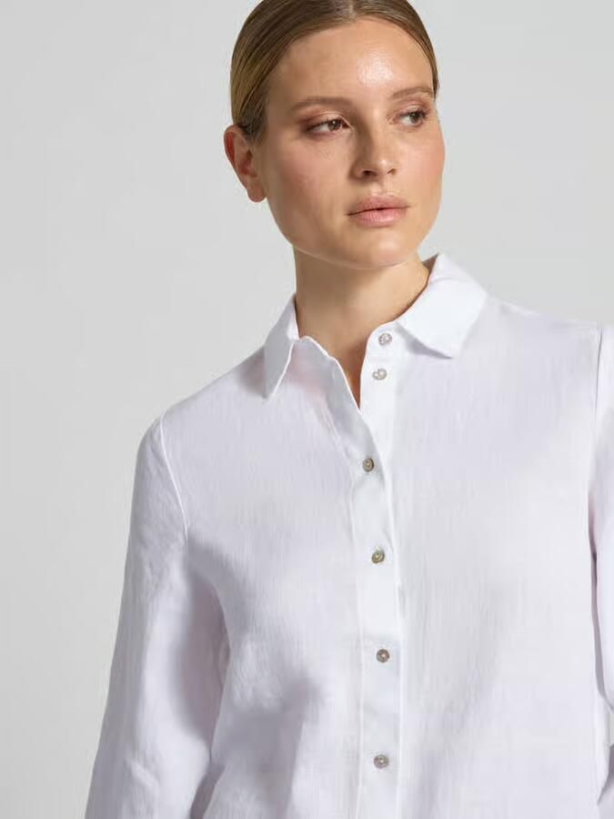 Christian Berg Woman relaxed fit linnen blouse met 3 4-mouw