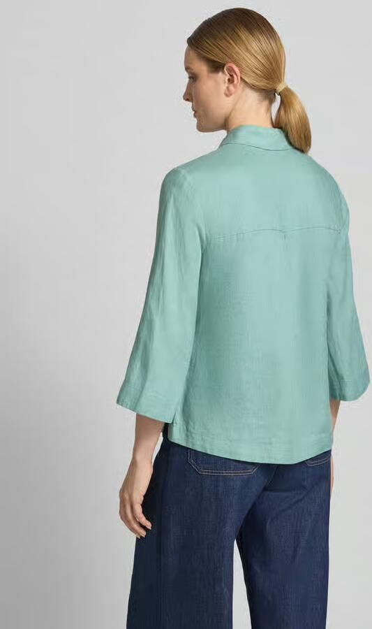 Christian Berg Woman relaxed fit linnen blouse met 3 4-mouw - Foto 3