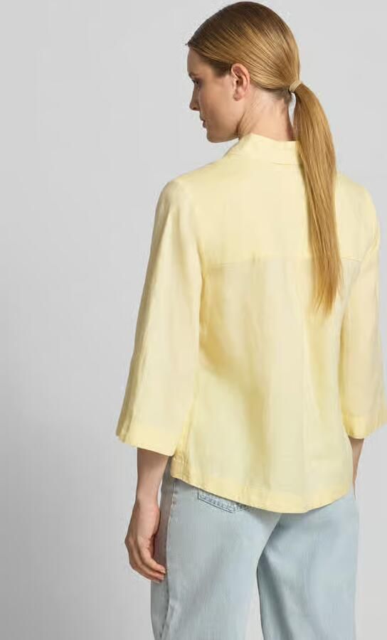 Christian Berg Woman relaxed fit linnen blouse met 3 4-mouw - Foto 3
