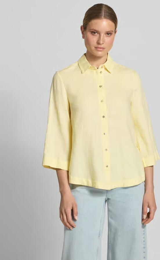 Christian Berg Woman relaxed fit linnen blouse met 3 4-mouw - Foto 2