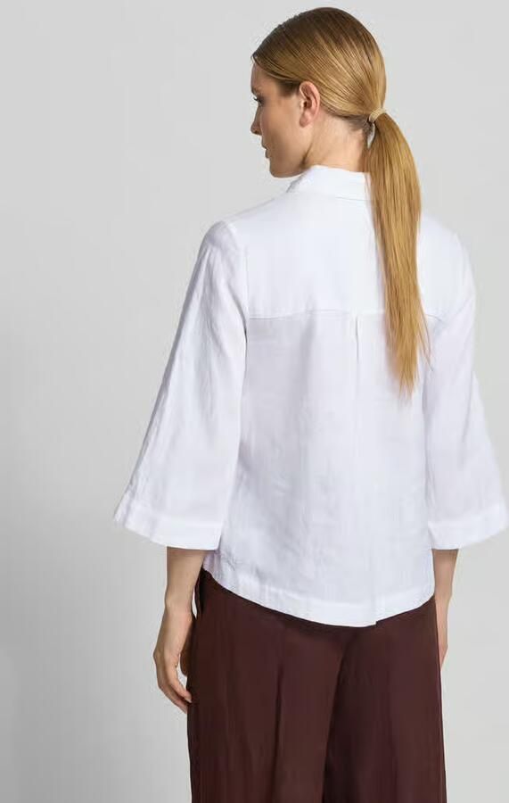 Christian Berg Woman relaxed fit linnen blouse met 3 4-mouw - Foto 3