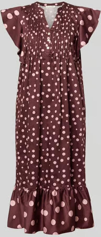 Christian Berg Woman relaxed fit midi-jurk met plooien - Foto 2