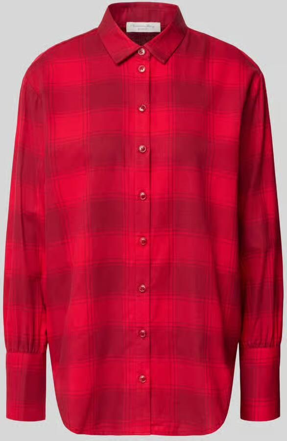 Christian Berg Woman relaxed fit overhemdblouse van flanel
