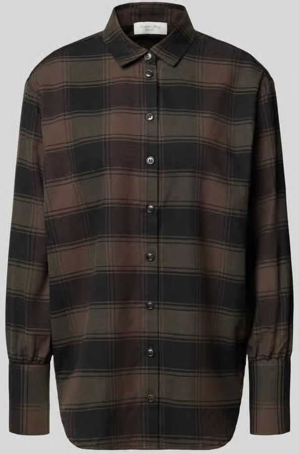 Christian Berg Woman relaxed fit overhemdblouse van flanel